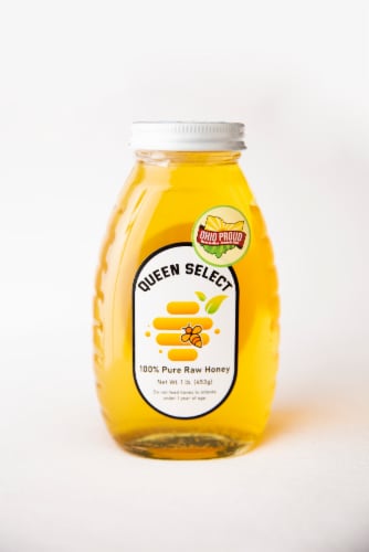 Queen Select 100% Pure Raw Honey Perspective: front