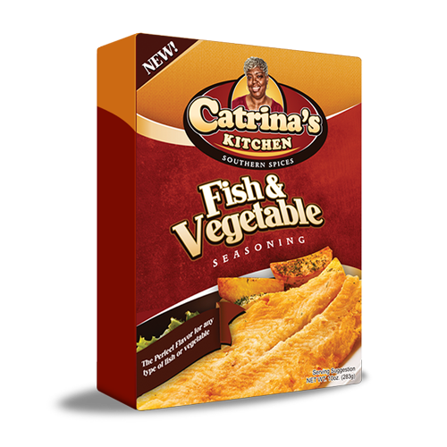 Catrina's Kitchen Fish & Vegetable Seasoning Perspective: front