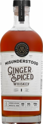 Misunderstood Whiskey Co Ginger Spiced Whiskey Perspective: front