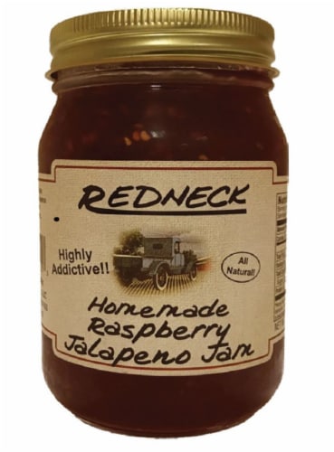 Redneck Raspberry Jalapeno Jam Perspective: front
