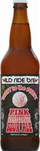 Wild Ride Brewing Tarty to the Party Grapefruit Sour Ale Beer Single Bottle Perspective: front