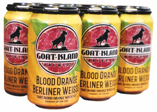 Goat Island Brewing Blood Orange Berlin Weisse Wheat Ale Perspective: front