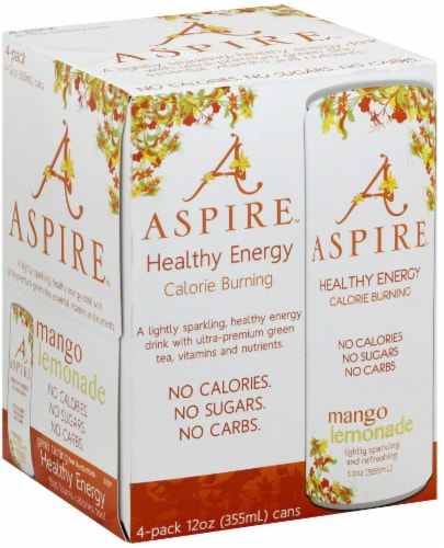 Aspire Mango Lemonade Healthy Energy Calorie Burning Drink Perspective: front