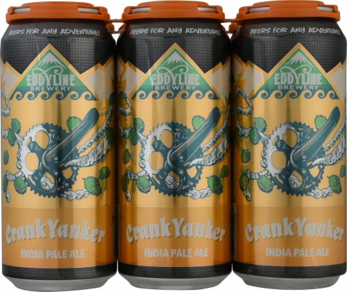 Eddyline Brewery Crank Yanker IPA Beer Perspective: front
