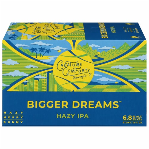 Creature Comforts® Brewing Co. Bigger Dreams™ Hazy IPA Perspective: front
