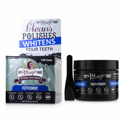 My Magic Mud Activated Charcoal Whitening Tooth Powder  Peppermint 30g/1.06oz Perspective: front