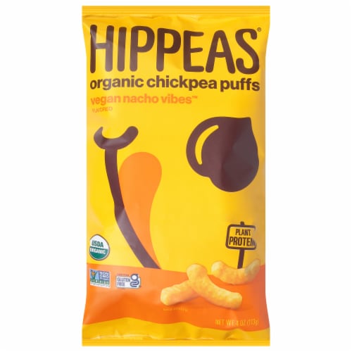 Hippeas® Organic Vegan Nacho Vibes Chickpea Puffs Chips Perspective: front