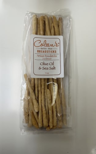 Coleen's® Olive & Sea Salt Artisan Breadsticks Perspective: front