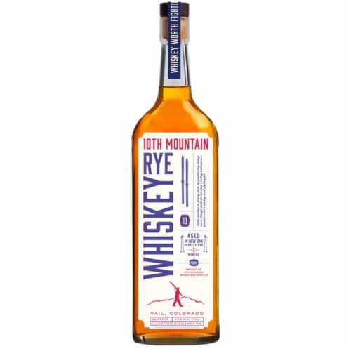 10th Mountain Rye American Whiskey Perspective: front