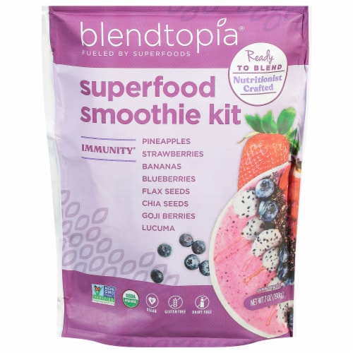 Blendtopia® Immunity Superfood Smoothie Kit Perspective: front