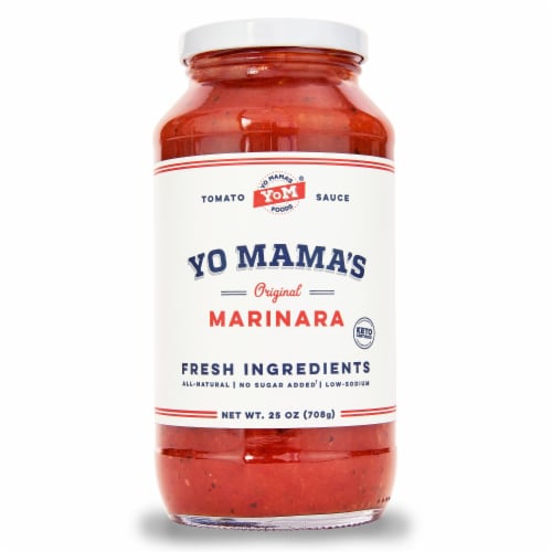 Yo Mama’s Foods® Low-Carb Marinara Pasta Sauce Perspective: front