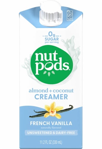nutpods® Unsweetened French Vanilla Almond + Coconut Creamer Perspective: front