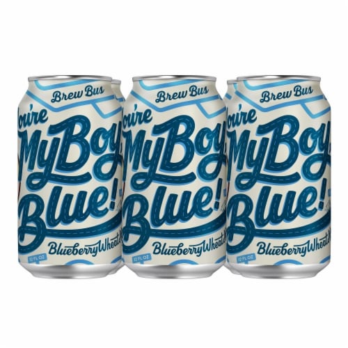 Brew Bus You're My Boy Blue Blueberry Wheat Ale Beer Perspective: front