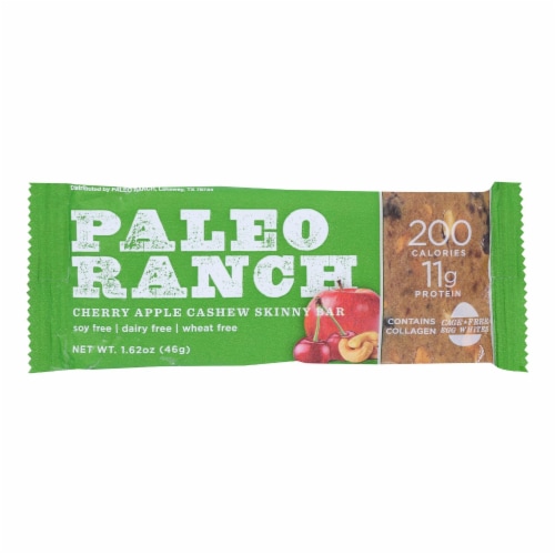 Paleo Ranch Cherry Apple Cashew Nutrition Bars Perspective: front
