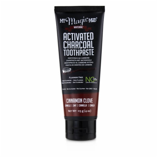 My Magic Mud® Activated Charcoal Cinnamon Clove Whitening Toothpaste Perspective: front