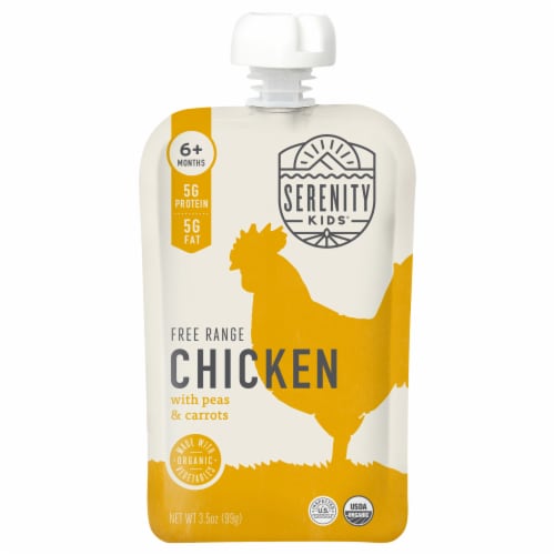 Serenity Kids® Chicken with Organic Peas & Carrots Stage 2 Baby Food Perspective: front