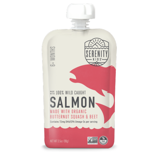 Serenity Kids Salmon Pouch Snack Perspective: front