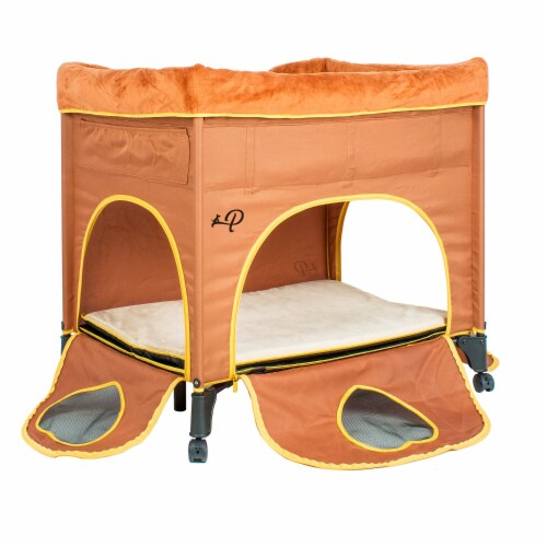 Petique Bedside Lounge Portable 2 Level Pet Bed for Dogs and Cats