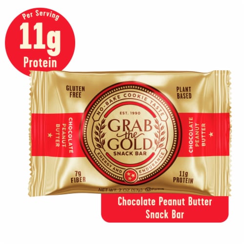 Grab The Gold® Gluten-Free Chocolate Peanut Butter Snack Bar Perspective: front