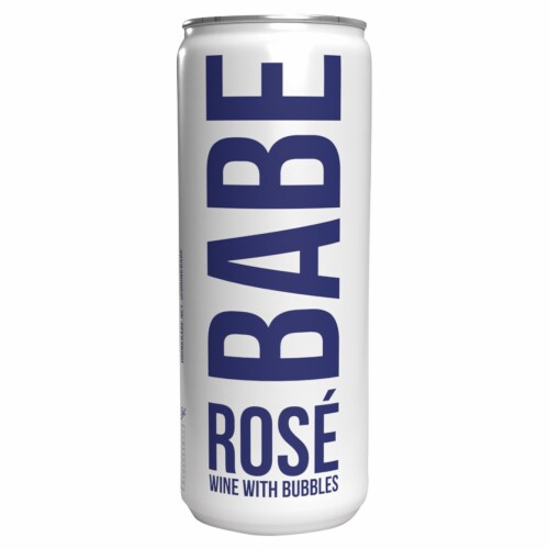 Babe Rose Wine with Bubbles Ready to Drink Cocktail Single Can Perspective: front