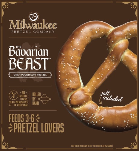 Milwaukee Pretzel Company The Bavarian Beast™ Soft Pretzel Perspective: front