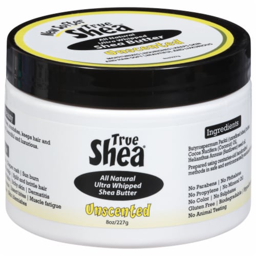 True Shea Unscented Ultra Whipped Shea Butter Moisturizer Perspective: front