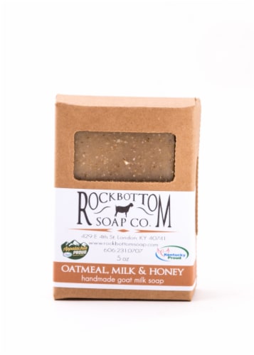 Rock Bottom Oatmeal Goat Milk Soap Perspective: front