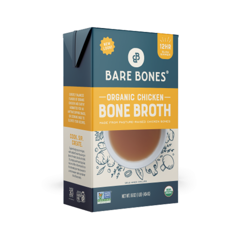 Bare Bones® Organic Paleo Chicken Bone Broth Perspective: front