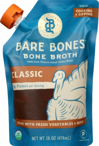 Bare Bones Organic Paleo Turkey Bone Broth Perspective: front