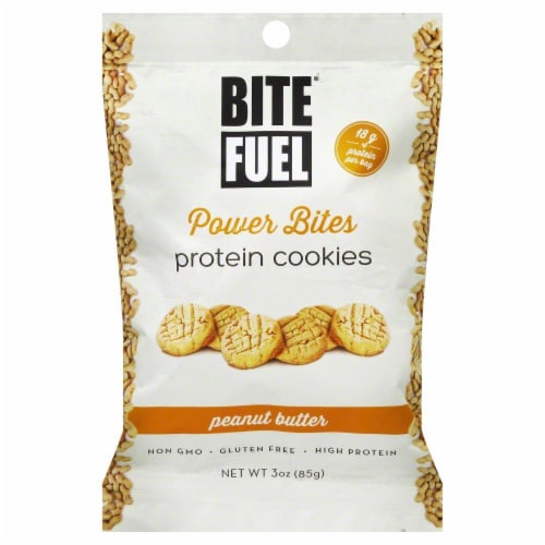Bite Fuel Peanut Butter Protein Cookies Perspective: front