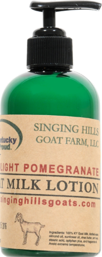 Singing Hills Goat Farms LLC Moonlight Pomegranate Goat Milk Lotion Perspective: front