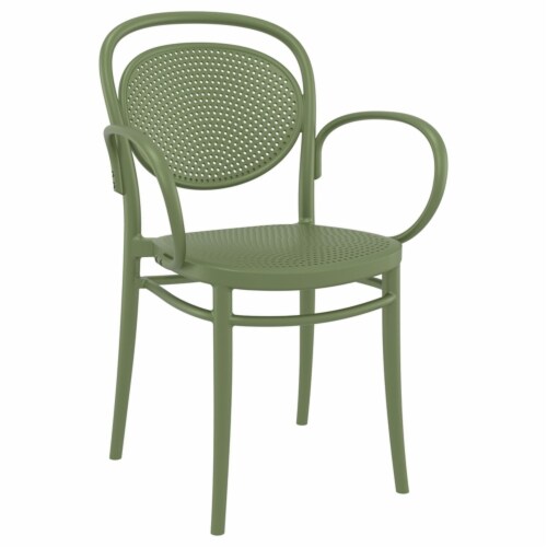 Compamia Marcel XL Resin Outdoor Arm Chair Olive Green (set of 2) Perspective: front