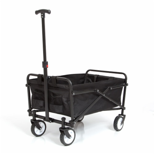Seina Heavy Duty Compact Collapsible Outdoor Garden Camping Utility Wagon - Black Perspective: front