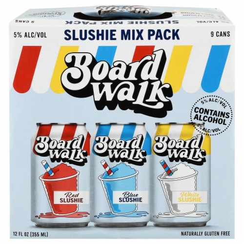 BoardWalk Slushie Mix Flavored Malt Beverage Variety Pack Perspective: front