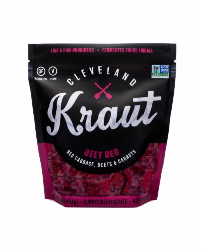 Cleveland Kraut Beet Red Sauerkraut Perspective: front