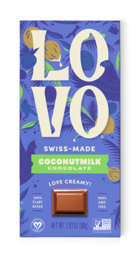 LOVO® Coconutmilk Chocolate Candy Bar Perspective: front