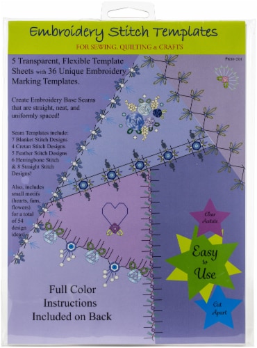 Creative Impressions Embroidery Stitch Template Set 5 Pkg 1 count Kroger