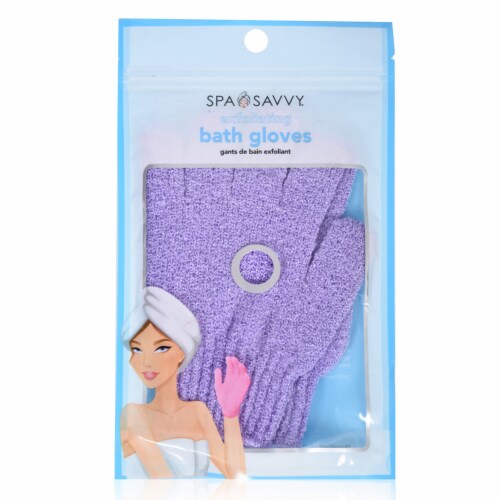 Spa Savvy Exfloiating Bath Gloves Perspective: front