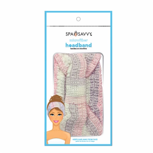 Spa Savvy Microfiber Adjustable Headband Perspective: front