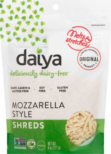 Daiya Dairy Free Mozzarella Style Vegan Cheese Shreds Perspective: front