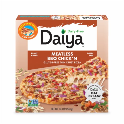 Daiya™ Dairy Free Gluten Free Meatless BBQ Chick'n Flavored Pizza Perspective: front