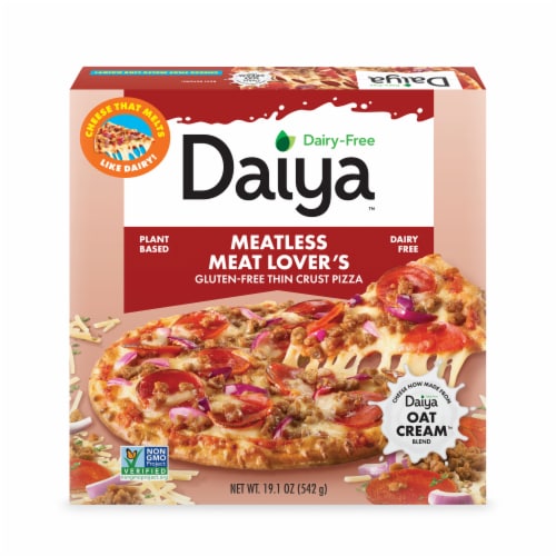 Daiya Dairy Free Meatless Meat Lover's Gluten Free Vegan Frozen Pizza Perspective: front