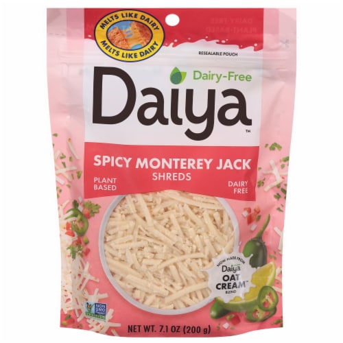 Daiya Dairy Free Spicy Monterey Jack Style Vegan Cheese Shreds Perspective: front