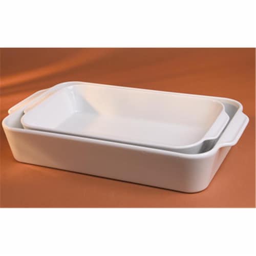 Pillivuyt Large Eared Rectangle Roaster - Deep - 9 x 13 x 2.5 Inch  2.5 qt. Perspective: front