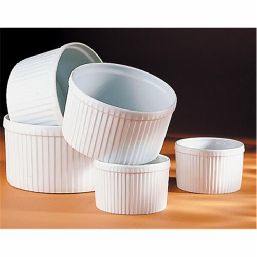 Pillivuyt Pleated Deep Souffle Dish  Large - 6.5 Inch  6 C. Perspective: front