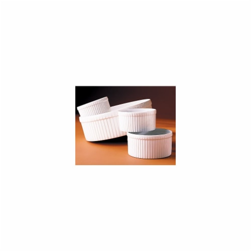 Pillivuyt Classic Pleated Souffle Dish  Extra Large - 8.25 Inch  8 C. Perspective: front