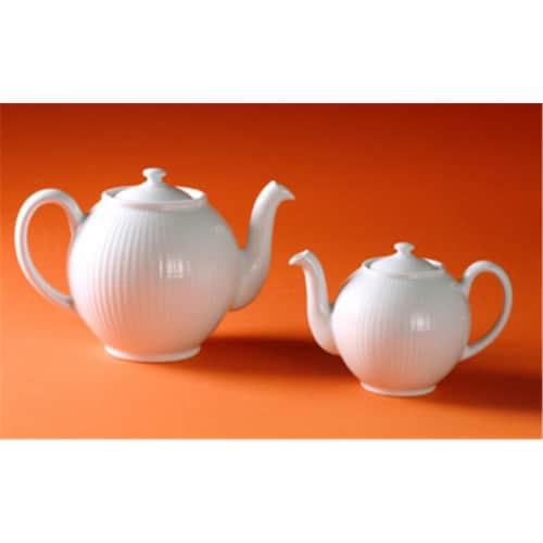 Pillivuyt Plisse Teapot - Large - 6 Servings  1.5 qt. Perspective: front