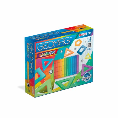 Geomag™ Rainbow Magnetic Construction Toy Perspective: front