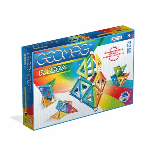 Geomag™ Rainbow Magnetic Construction Toy Perspective: front