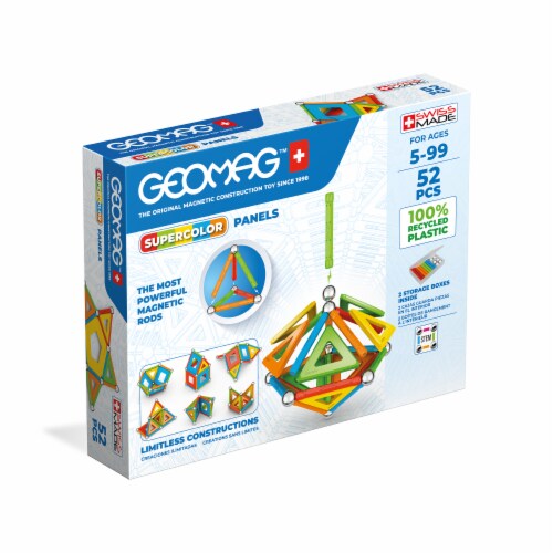 Geomag™ Supercolor Panels Magnetic Construction Toy Perspective: front
